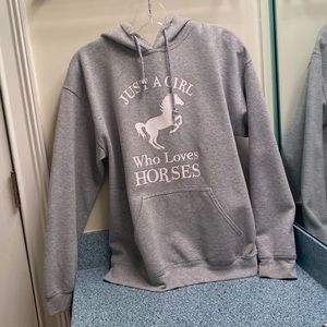 Lightly Used Gildan Horse Hoodie